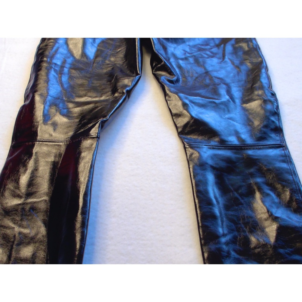 Spanx Faux Leather Patent Leggings Black High Waisted Shiny Pants Small S - Picture 5 of 12